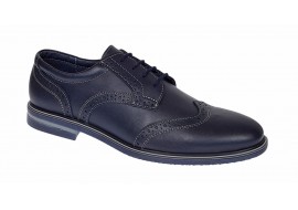 Marimea 41 Pantofi barbati casual din piele naturala bleumarin 411BLMBOX